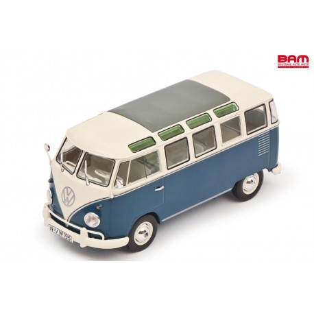 VOLKSWAGEN T1 Samba Bus Blue/White 1/32