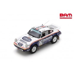 SPARK 18S318 PORSCHE 911 Carrera 3.2 4x4 (953) N°176 Vainqueur Paris-Dakar 1984 R. Megte - D. Lemoyne (1/18)