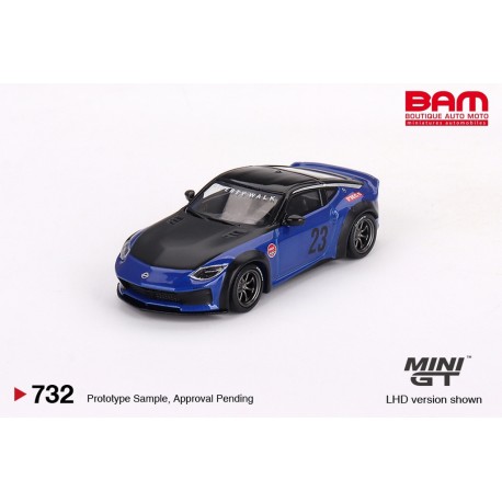 MINI GT MGT00732-L NISSAN Z400 LB NATION WORKS 2024 Blue LHD 1/64