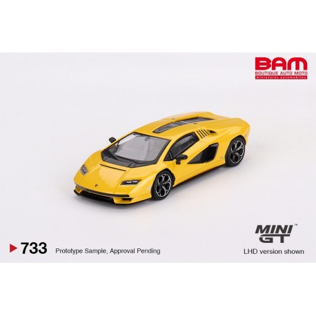MINI GT MGT00733-L LAMBORGHINI Countach LPI 800-4 2024 Yellow LHD 1/64