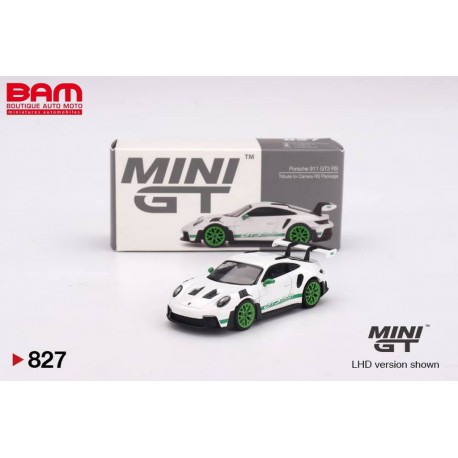MINI GT MGT00827-L PORSCHE 911 (992) GT3 RS white tribute to Carrera RS Package 2023 LHD (1/64)