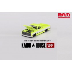 MINI GT KHMG112 CHEVROLET Silverado 1980 Kaido Flo Yellow V1 (1/64)