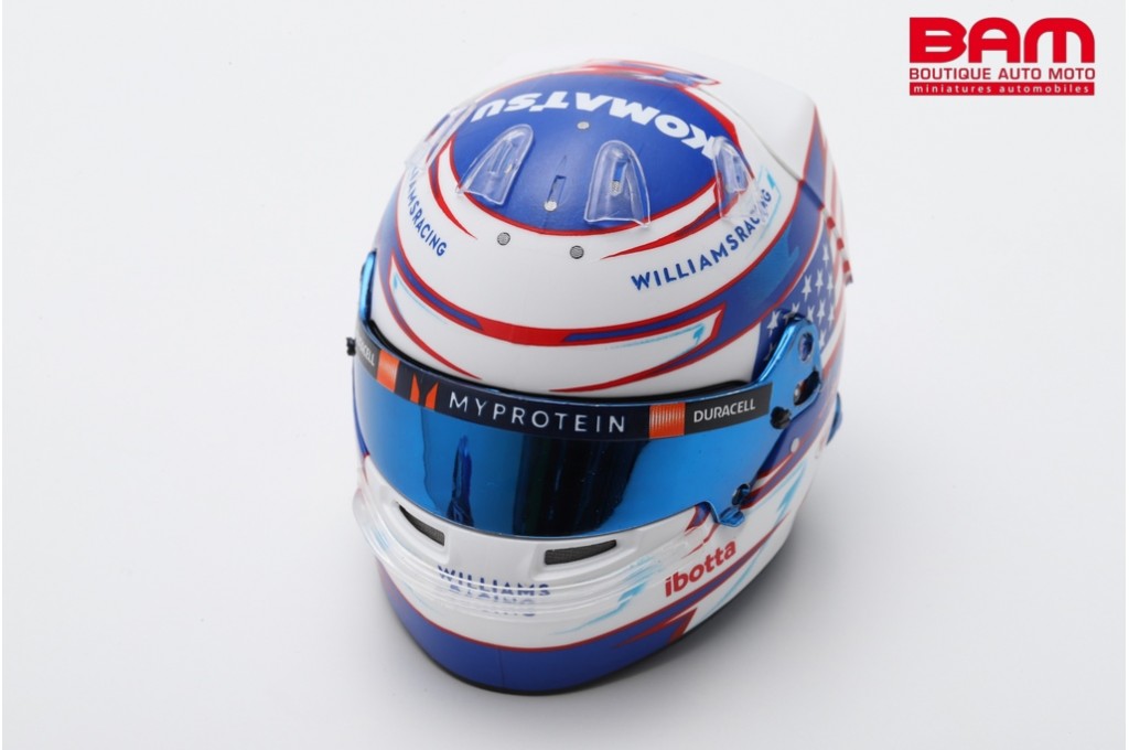 Casque Miniature Logan Sargeant 2024 à L'échelle 1:5 Par Spark Model - Neuf, Pour Collectionneurs