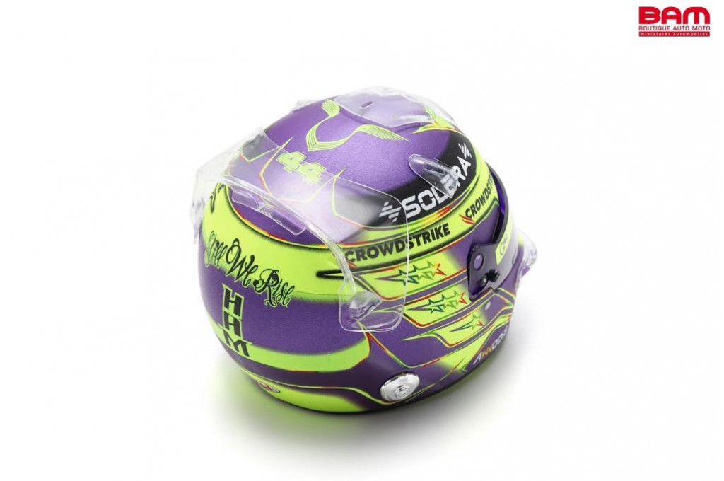 Casque Spark 1:5 Hamilton Mercedes AMG F1 2024 – Modèle Résine Prévente