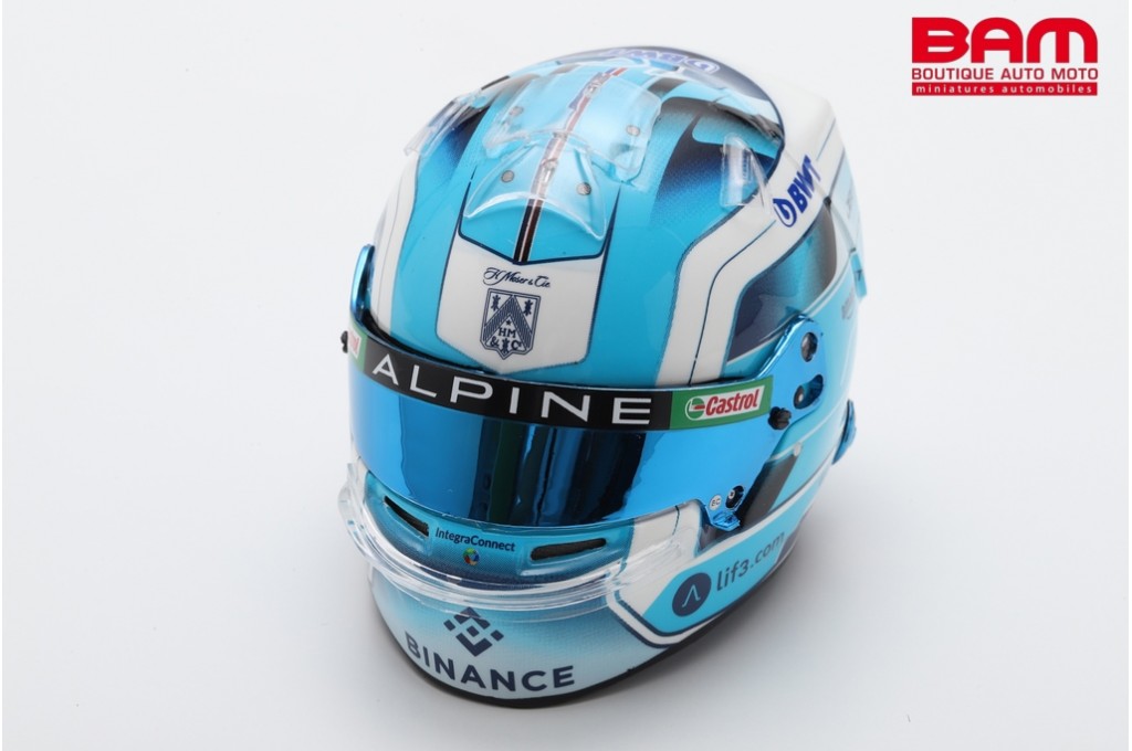 Casque Spark 1/5 BWT Alpine F1 Pierre Gasly 2024 Résine Réf 5HF137