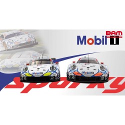 SPARK YCOMBO64008 PORSCHE RSR Porsche GT Team Combo -Petit Le Mans 2018 - N°911 & N°912 (1/64)