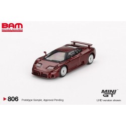 MINI GT MGT00806-L BUGATTI EB110 GT Dark Red Metallic 1995 LHD 1/64
