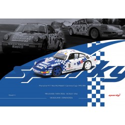 SPARK YO64011 PORSCHE 911 964 Rs Mobil1 N°8 Carrera Cup 1993 1/64