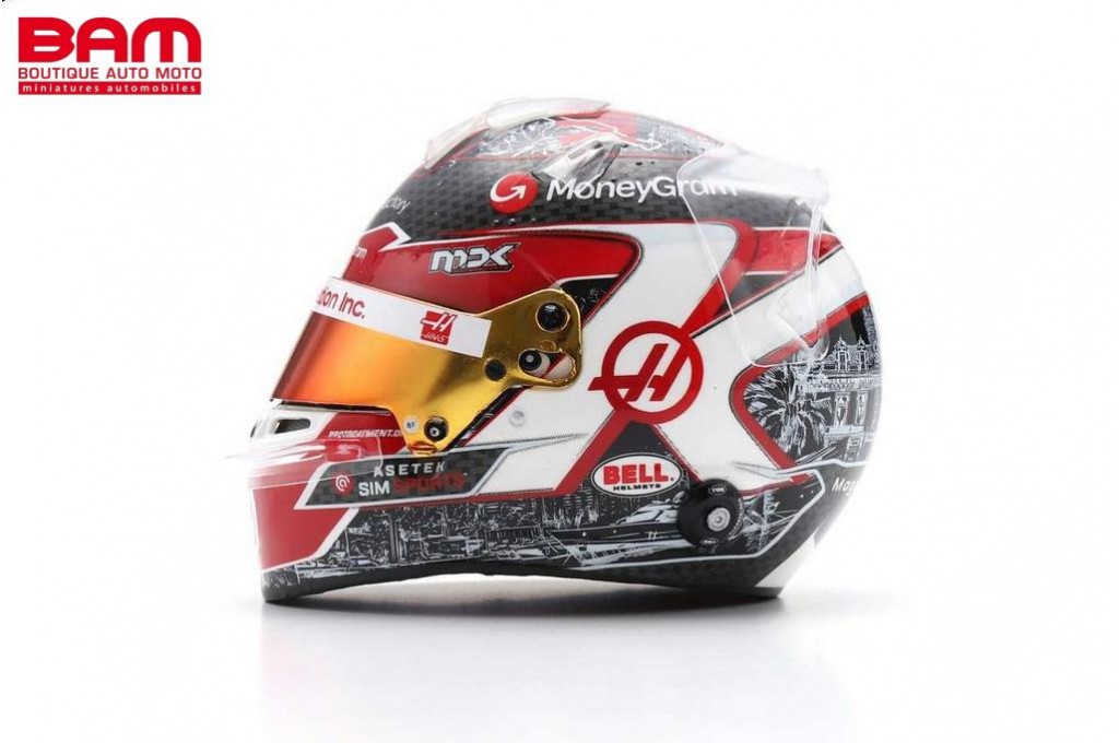 Casque Kevin Magnussen Monaco GP 2024 5HF139 Haas F1 Team helmet Spark
