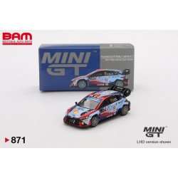 MINI GT MGT00871-L HYUNDAI i20 N Rally1 Hybrid N°11 Vainqueur Rallye Monte Carlo 2024 T. Neuville - M. Wydaeghe 1/64