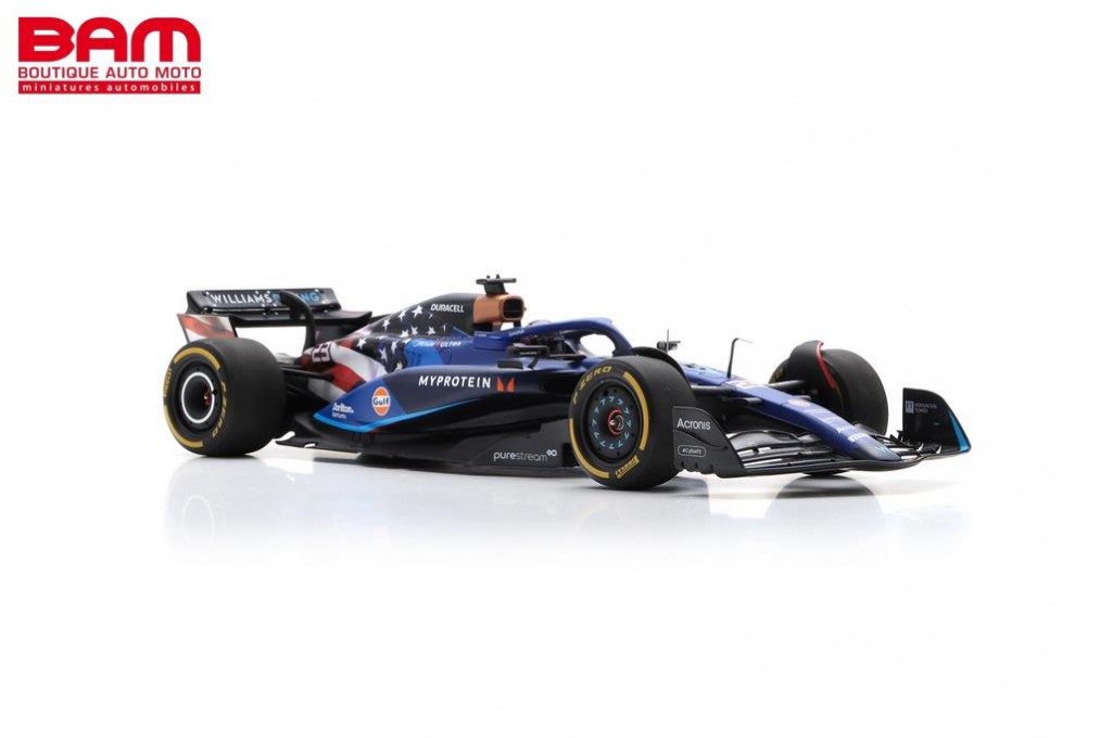 Williams Mercedes FW45 23 Alex Albon F1 9ème Austin 2023 Spark 18S964 - Miniatures Autos Motos