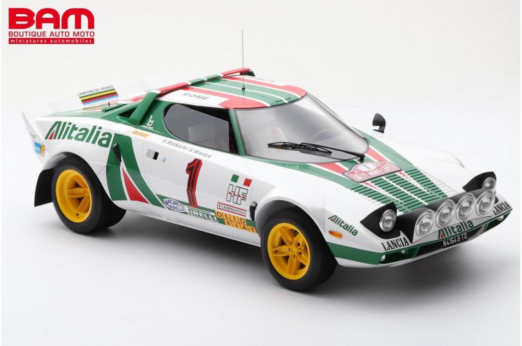 Spark 18S535 - Lancia Stratos HF N°1 - Vainqueur Rallye Monte Carlo 1977 (1/18, Résine) - Prévente