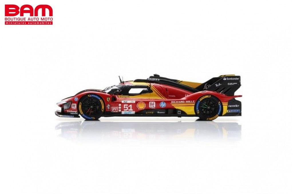 Bburago 36322-24-83 - Ferrari 499P 1/43 - Hypercar N°83 (AF Corse) 24 Ore Le Mans 2024 Livrea Gialla