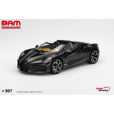 TOP SPEED TS0597 BUGATTI W16 Mistral Black 2023 (1/18)