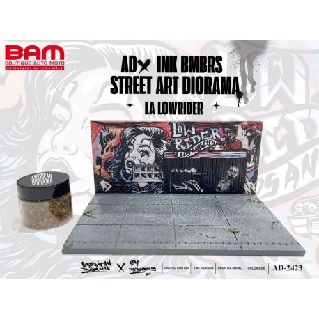 MINI GT AD-2423 DIORAMA Street Art LA Lowrider 2024 (voitures et