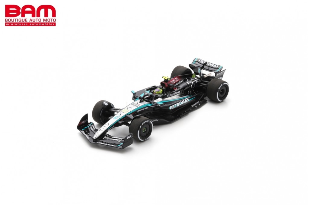 Modèle Réduit F1 Mercedes-AMG Lewis Hamilton GP France 2022 N°44 - échelle 1:18 Spark - Résine Blanche - Neuf