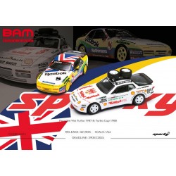 SPARK YCOMBO64015 PORSCHE 944 Turbo 1987 & Turbo Cup 1988 Combo Set (Tiny Exclusive) 1/64