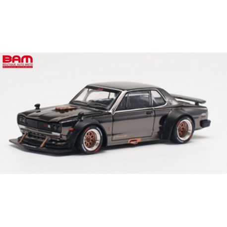 [PRÉCOMMANDE] Poprace 1/64 Nissan Skyline GT-R Hakosuka Drift - Miniature Rouge Et Noir