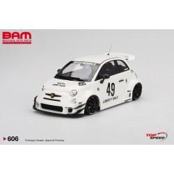 TOP SPEED TS0606 FIAT Abarth 595 LB-Works x Abas Works Gara White 2024 1/18
