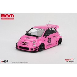 TOP SPEED TS0607 FIAT ABARTH 595 LB-Works x ABAS Works Pink 2024 1/18