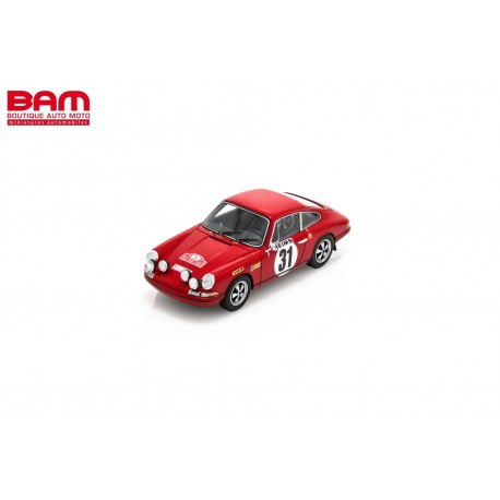 SPARK S5581 PORSCHE 911S N°31 2ème Rallye Monte Carlo 1969 G. Larrousse - J-C. Perramond