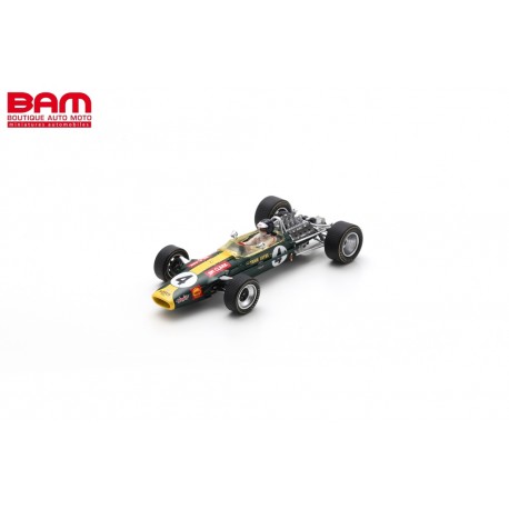 Spark S6364 1/43 Lotus 49T N°6 – Jim Clark, Vainqueur Tasman Series 1968 – Modèle Résine