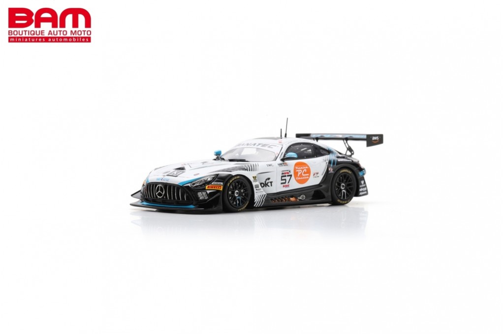 1/43 Spark Mercedes-AMG GT3 EVO No.3 GetSpeed Winner Silver class 24H Spa 2024 Y. Mettler – J. Kell – A. Bartone – A. Walker Car Model
