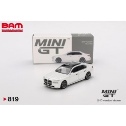 MINI GT MGT00819-L BMW I7 XDRIVE60 MINERAL WHITE 2024 (1/64)