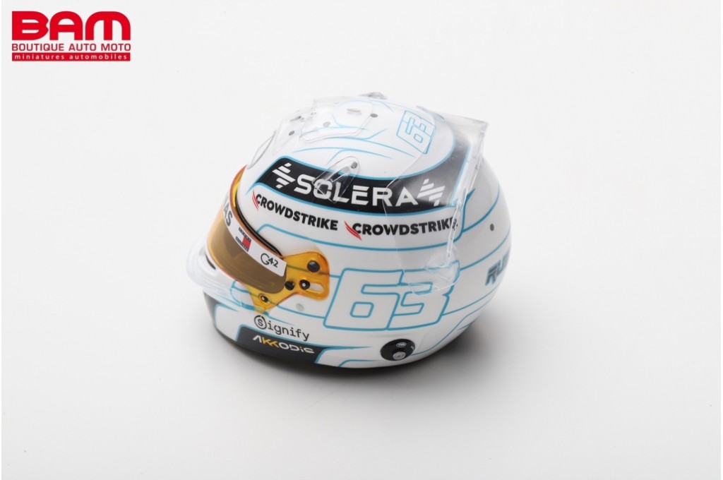 Casque George Russell Mercedes-AMG 2024 – Spark 5HF146 – 1/5 – Prévente