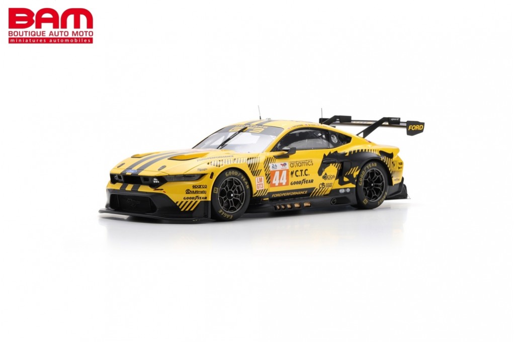 Miniature SPARK 1/18 – Ford Mustang GT3 #44 – 24H Le Mans 2024 – Pilotes Hartshorne/Tuck/Mies