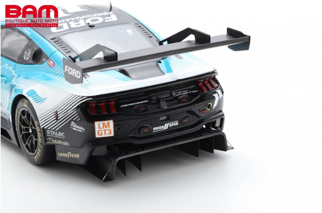 Miniature Voiture SPARK Ford Mustang N°77 – 24H Le Mans 2024, échelle 1/18, Résine