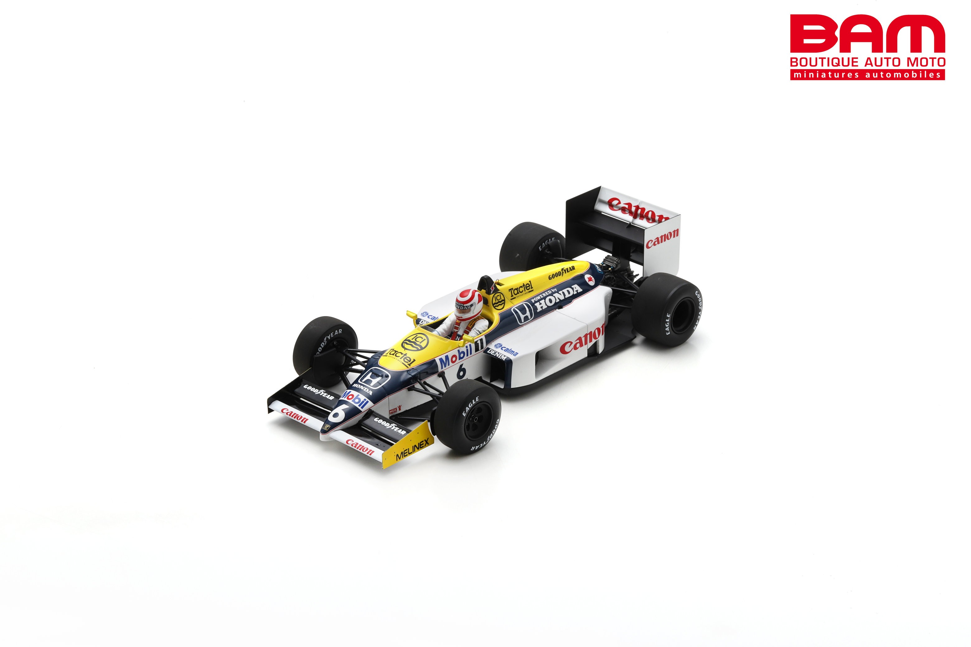 Williams Honda FW11 #6 F1 German GP Keke Rosberg riding on nelson