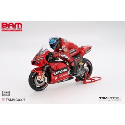 TRUESCALE TSMMC0027 DUCATI Desmosedici GP22 N°63 Ducati Lenovo Team - Moto GP Grand Premio D'Italia 2022 avec Pilote 1/12