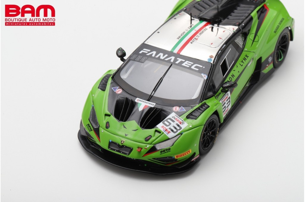 Miniature Spark LAMBORGHINI Huracan N°63 - Vainqueur 24H Spa 2024 - Échelle 1/43