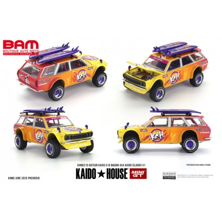 MINI GT KHMG210 DATSUN 510 Wagon 4X4 Kaido Islands V1 1969 1/64