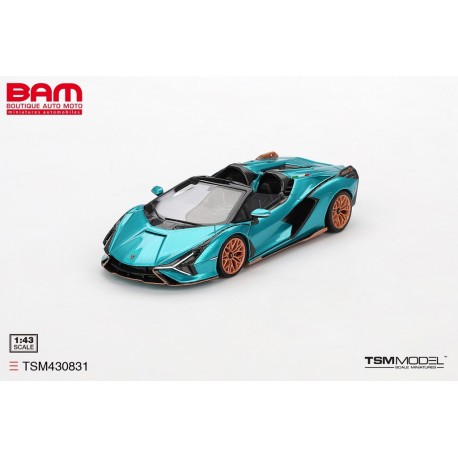 TOP SPEED TSM430831 LAMBORGHINI Sian Roadster Blue Uranus 2019 (1