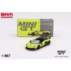 MINI GT MGT00887-L LAMBORGHINI Aventador SVJ 63 Roadster Verde Shock 2022 LHD 1/64