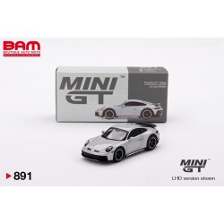 MINI GT MGT00891-L PORSCHE 911 (992) Dakar Ice Gray Metallic 2023 LHD 1/64