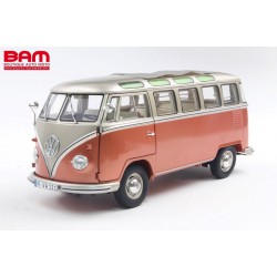 SCHUCO 450060500 VOLKSWAGEN T1 Samba Bus - Orange metallic 1/18