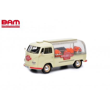 SCHUCO 18U00184 VW T1 Van publicitaire "Schwäbisch Hall" 1954 Crème 1/18