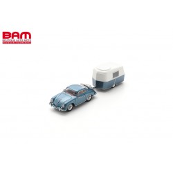 SCHUCO 43U00109 PORSCHE 356 Coupe 1955 avec ERIBA Puck trailer 1/43
