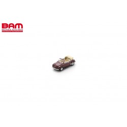SCHUCO 87U00059 VW Beetle Cabriolet 1965 Rouge Bordeaux 1/87