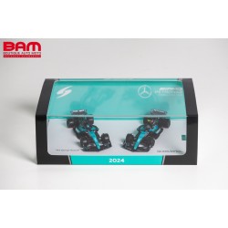 SPARK Y299 MERCEDES-AMG Petronas F1 N°44-N°63 GP Singapour 2024 Hamilton-Russell - Coffret 2 voitures (1/64)