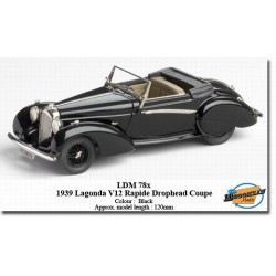 LANSDOWNE MODELS LDM78X LAGONDA V12 RAPID CUP 1939 BLACK 1.43