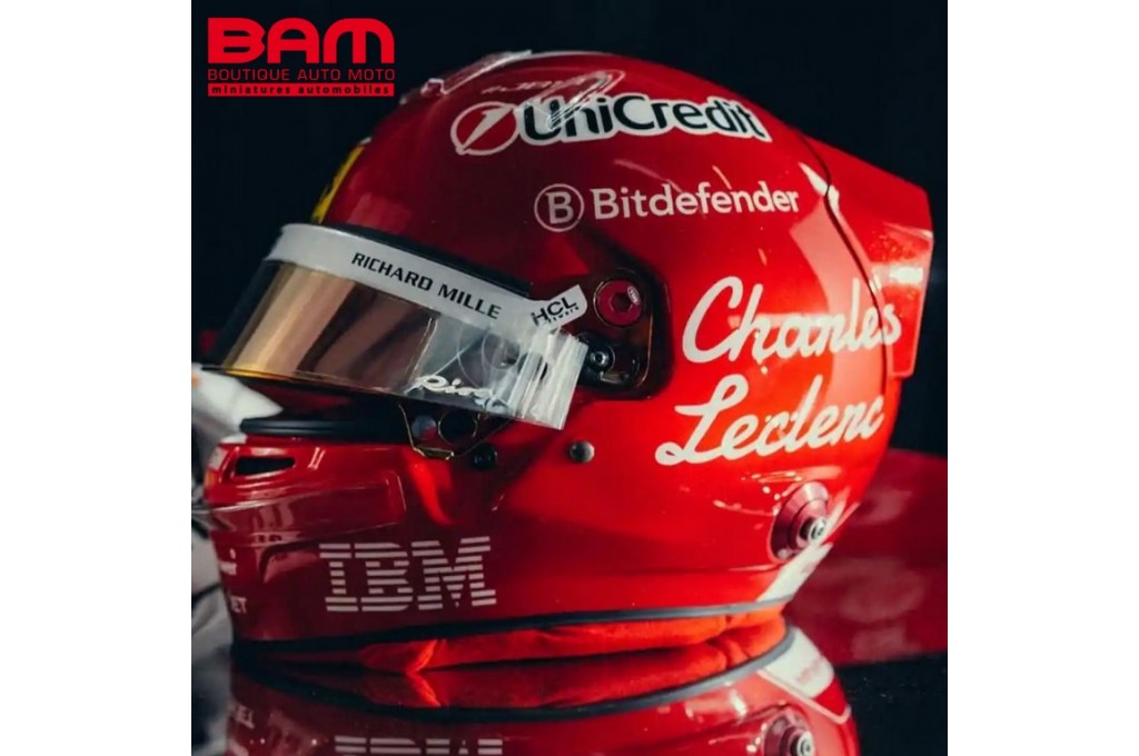 Looksmart LSHEL002 – Casque Charles Leclerc GP Miami 2024 – Échelle 1/5 – Prévente