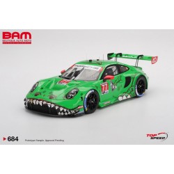 TOP SPEED TS0684 PORSCHE 911 GT3 R (992) N°77 AO Racing 2025 Vainqueur de classe IMSA 12H Sebring 2025 1/18