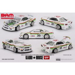 MINI GT KHMG167 NISSAN Skyline GT-R (R34) X Tamiya "The Grasshoper" V1 1999 (1/64)