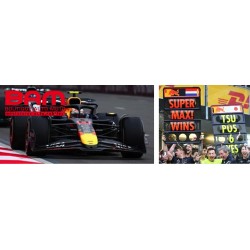 SPARK S9634 RED BULL Racing RB21 N°1 Oracle Red Bull Racing Vainqueur GP Azerbaijan 2025 Max Vestappen (avec pit board) 1/43