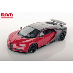 LOOKSMART LS490A BUGATTI CHIRON SPORT GREY CARBON/ITALIAN RED 1/43
