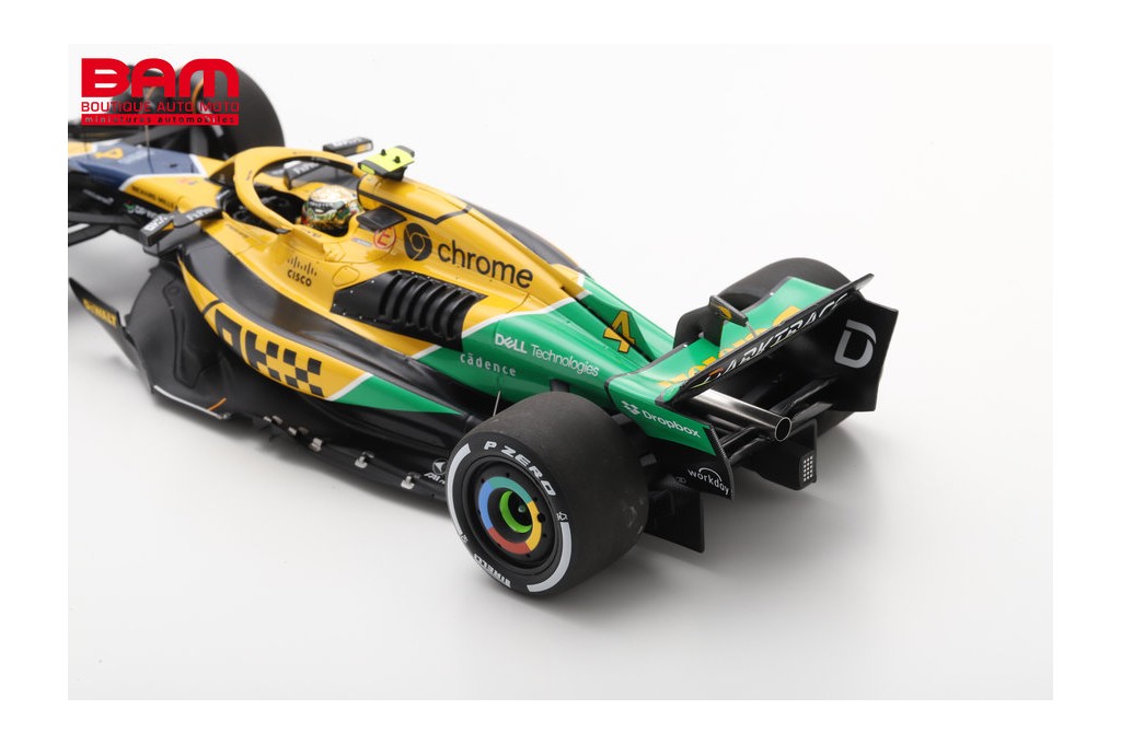 Spark 1:18 Lando Norris McLaren MCL60 #4 9º Mônaco GP fórmula 1 2023